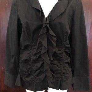 Ann Taylor Blouse with Ruching & Ruffles